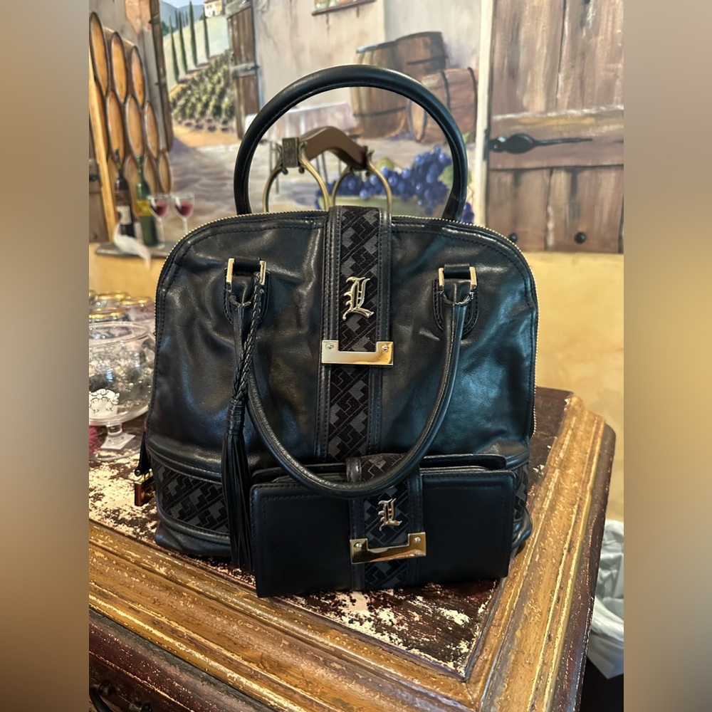 Gorgeous L.A.M.B by Gwen Stefani Bowler Bag and Wallet Set